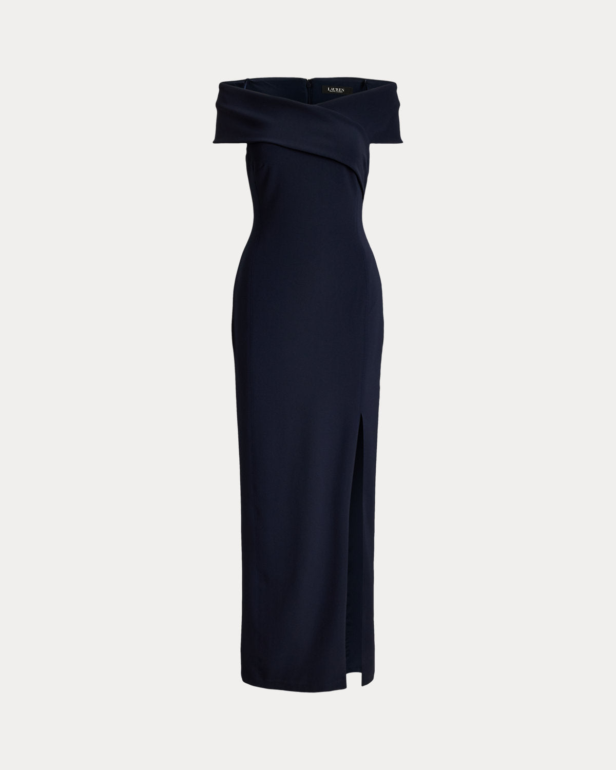 Faille Off-the-Shoulder Gown