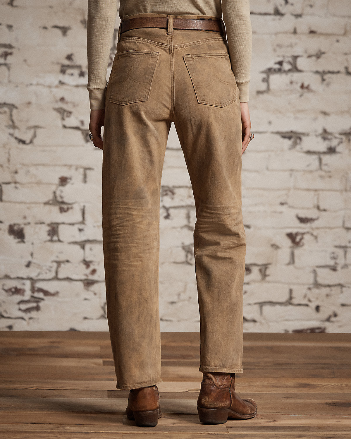 High Boy Fit Tan Jean