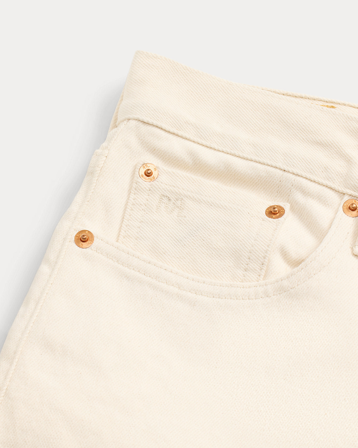 Straight Leg Fit Seeded Natural Jean