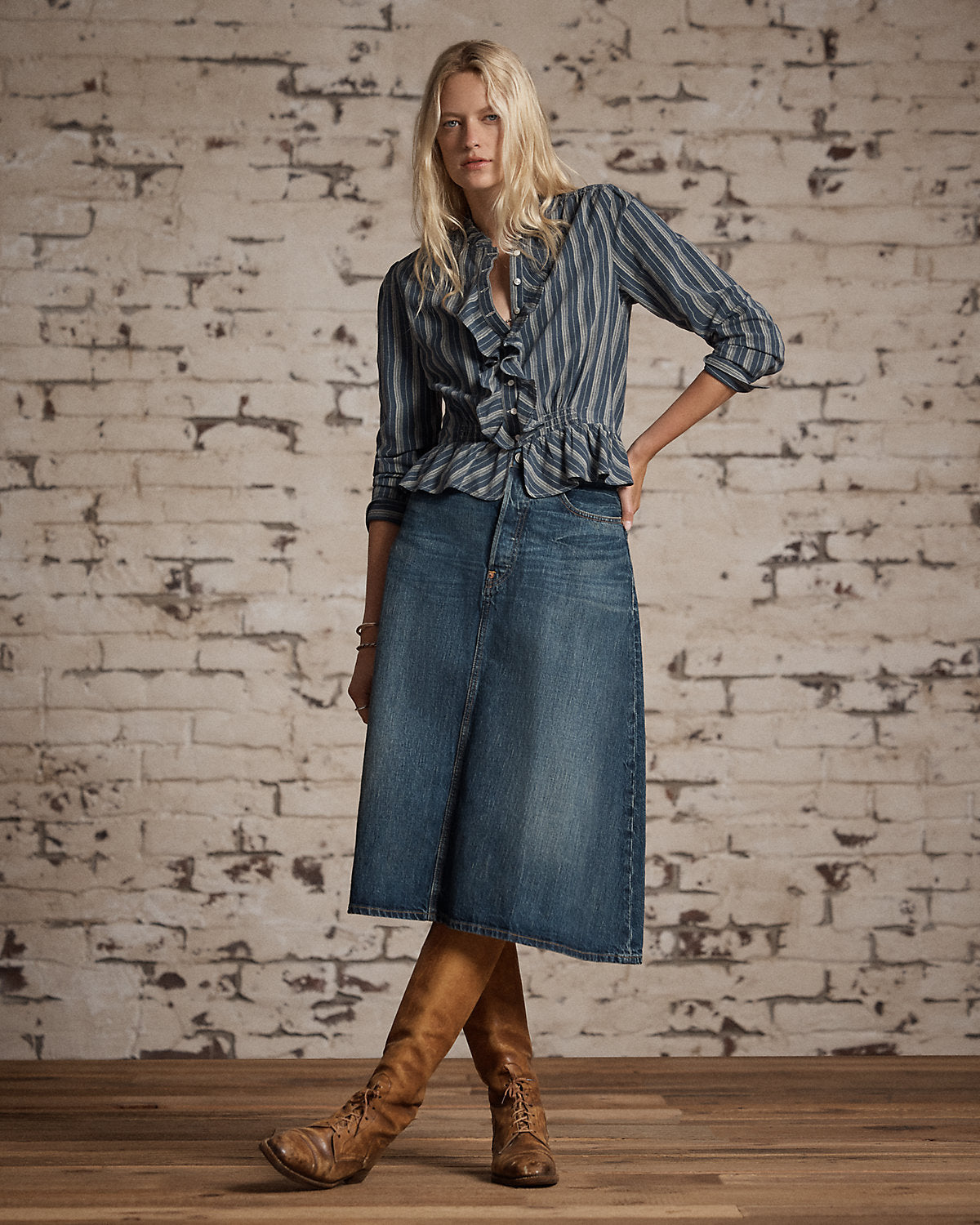 Indigo Selvedge Denim Skirt