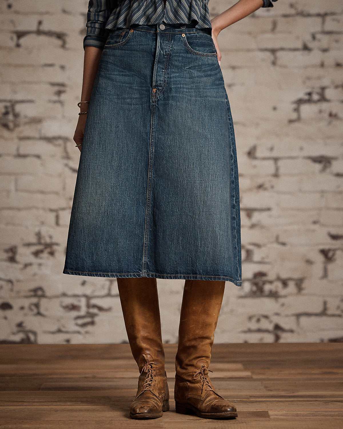 Indigo Selvedge Denim Skirt