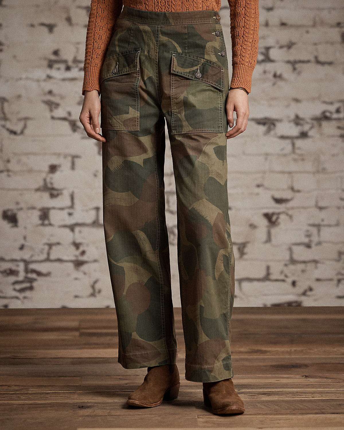 Camo Herringbone Twill Pant