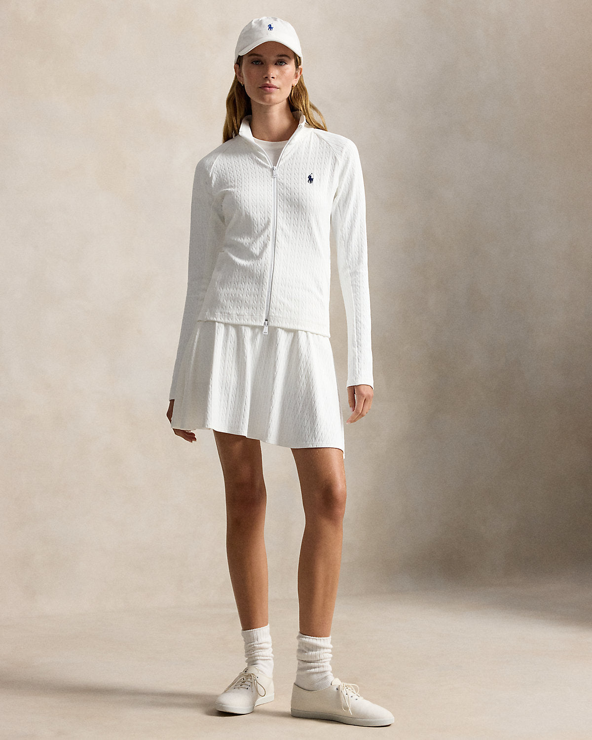 Cable Stretch-Jacquard Zip Jacket