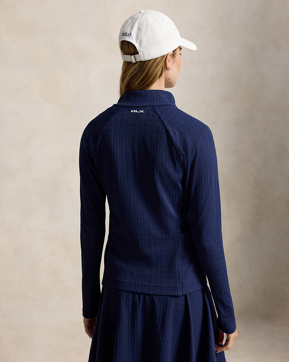 Cable Stretch-Jacquard Zip Jacket