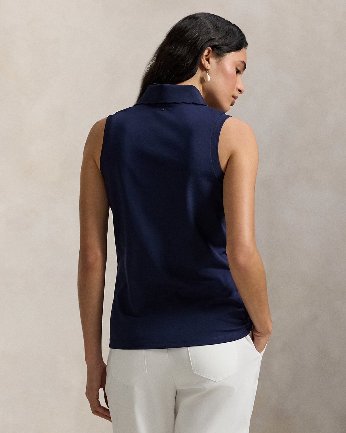 Tailored Fit Sleeveless Polo Shirt