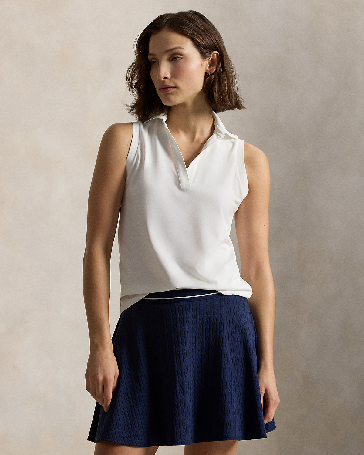 Tailored Fit Sleeveless Polo Shirt