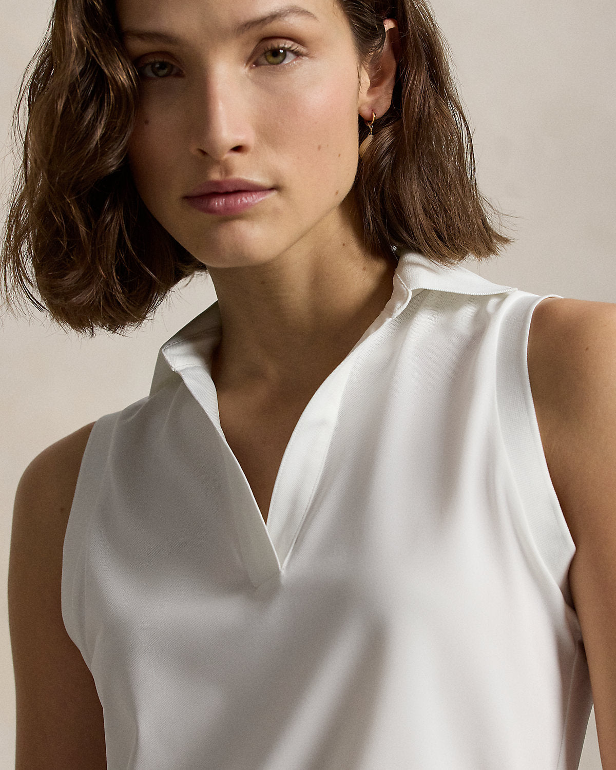 Tailored Fit Sleeveless Polo Shirt