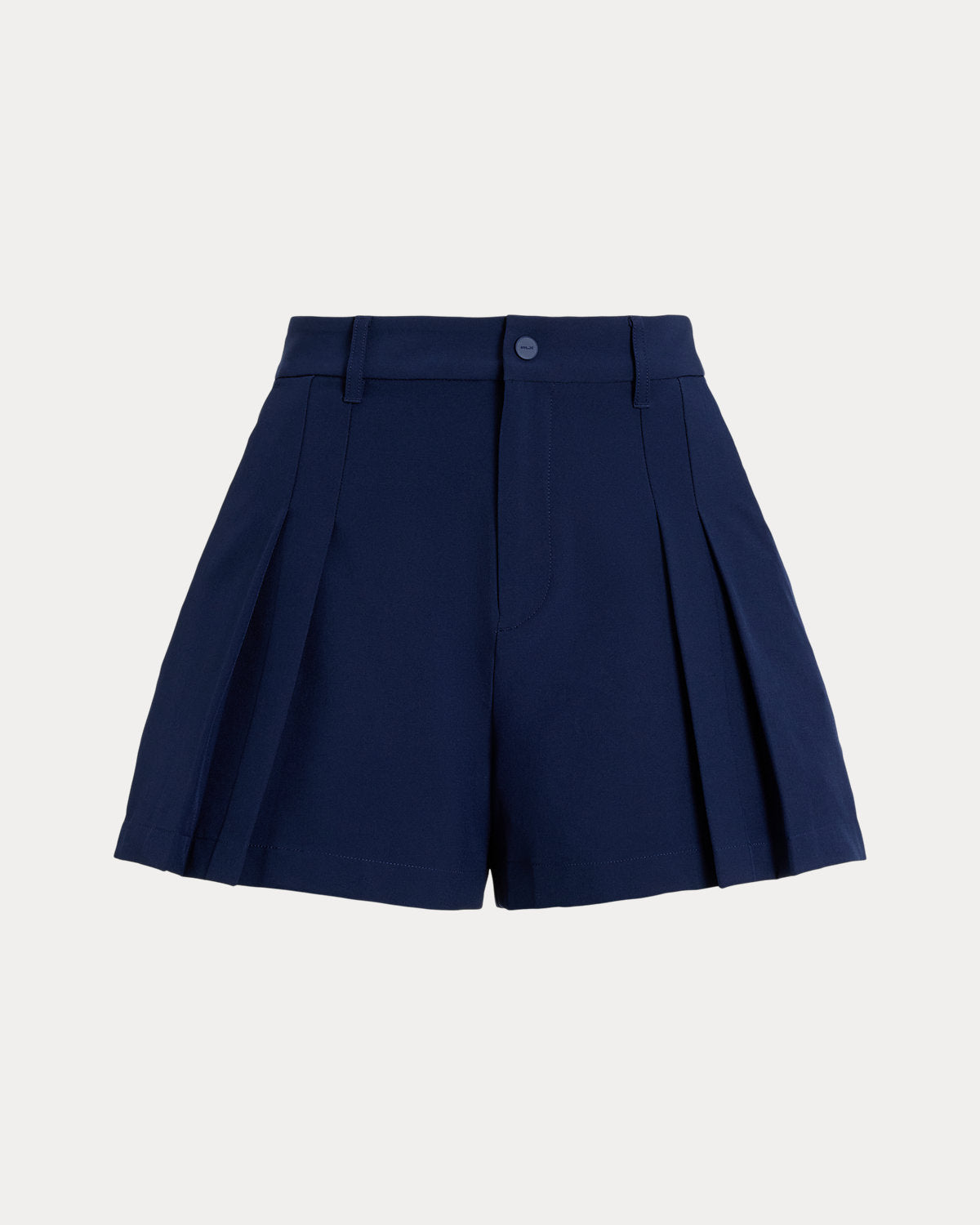 Stretch-Twill Pleated Short