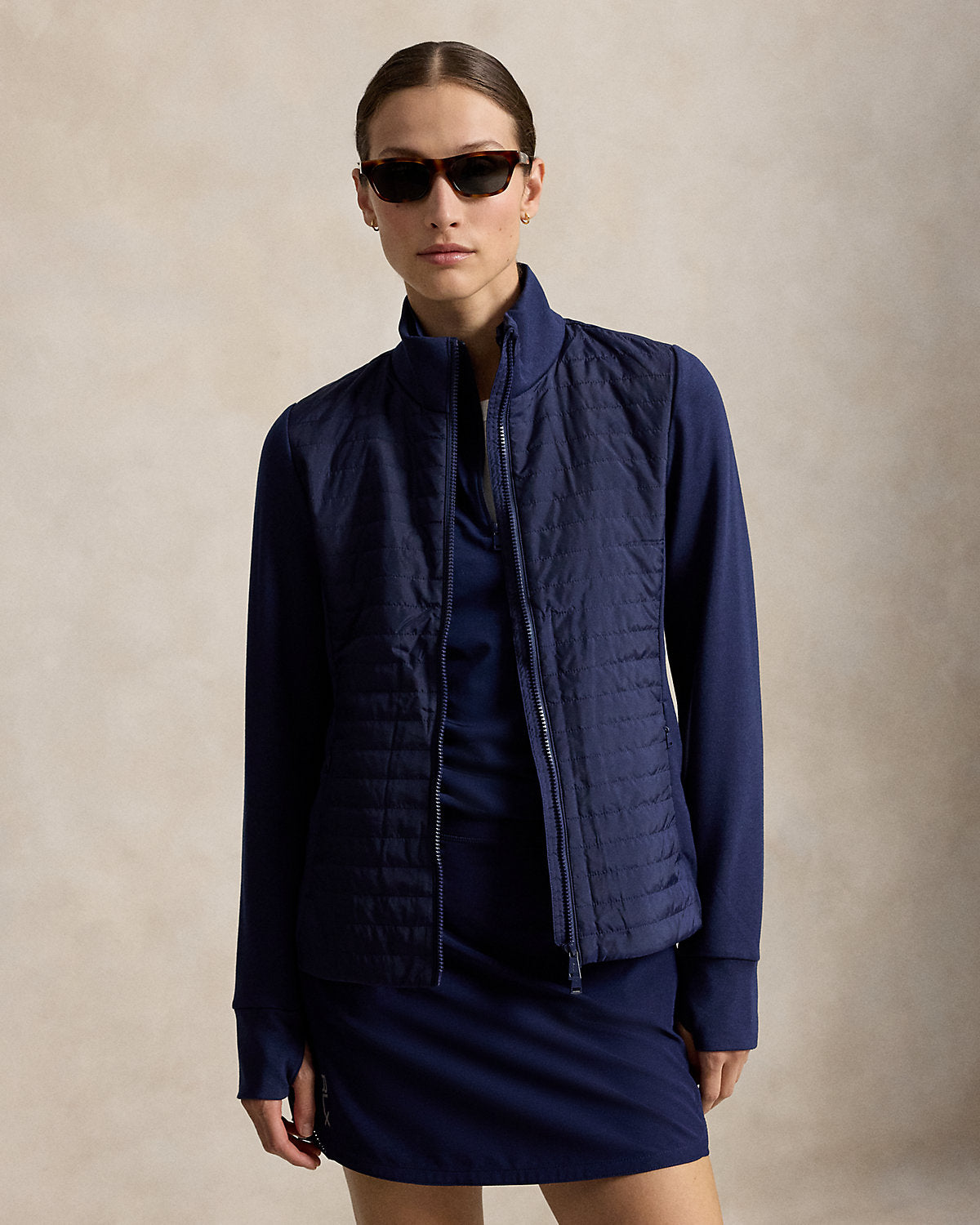 Hybrid French Terry-Quilted Zip Jacket