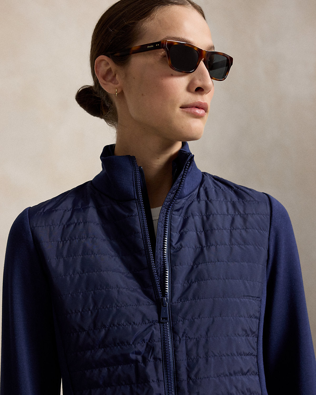 Hybrid French Terry-Quilted Zip Jacket