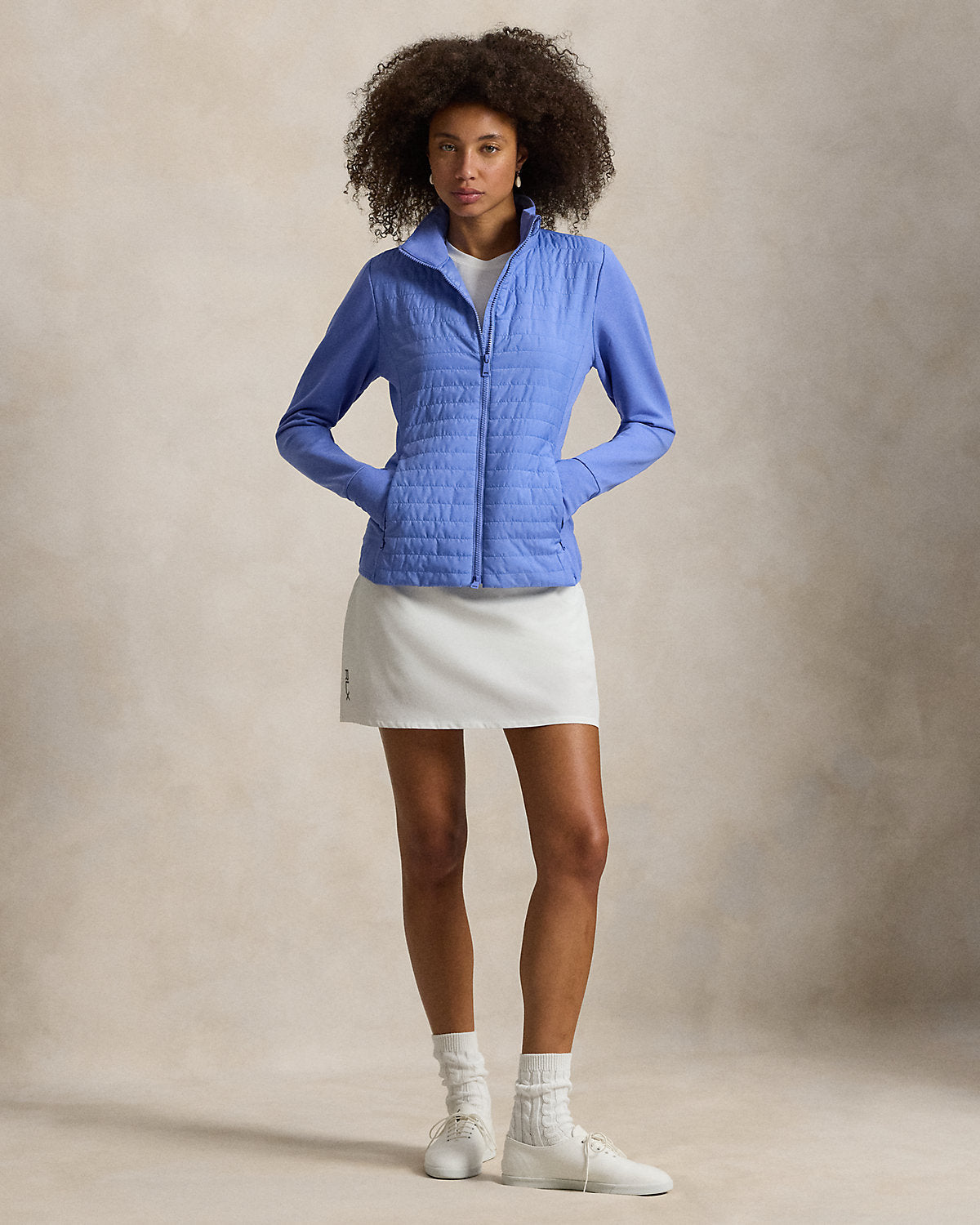 Hybrid French Terry-Quilted Zip Jacket