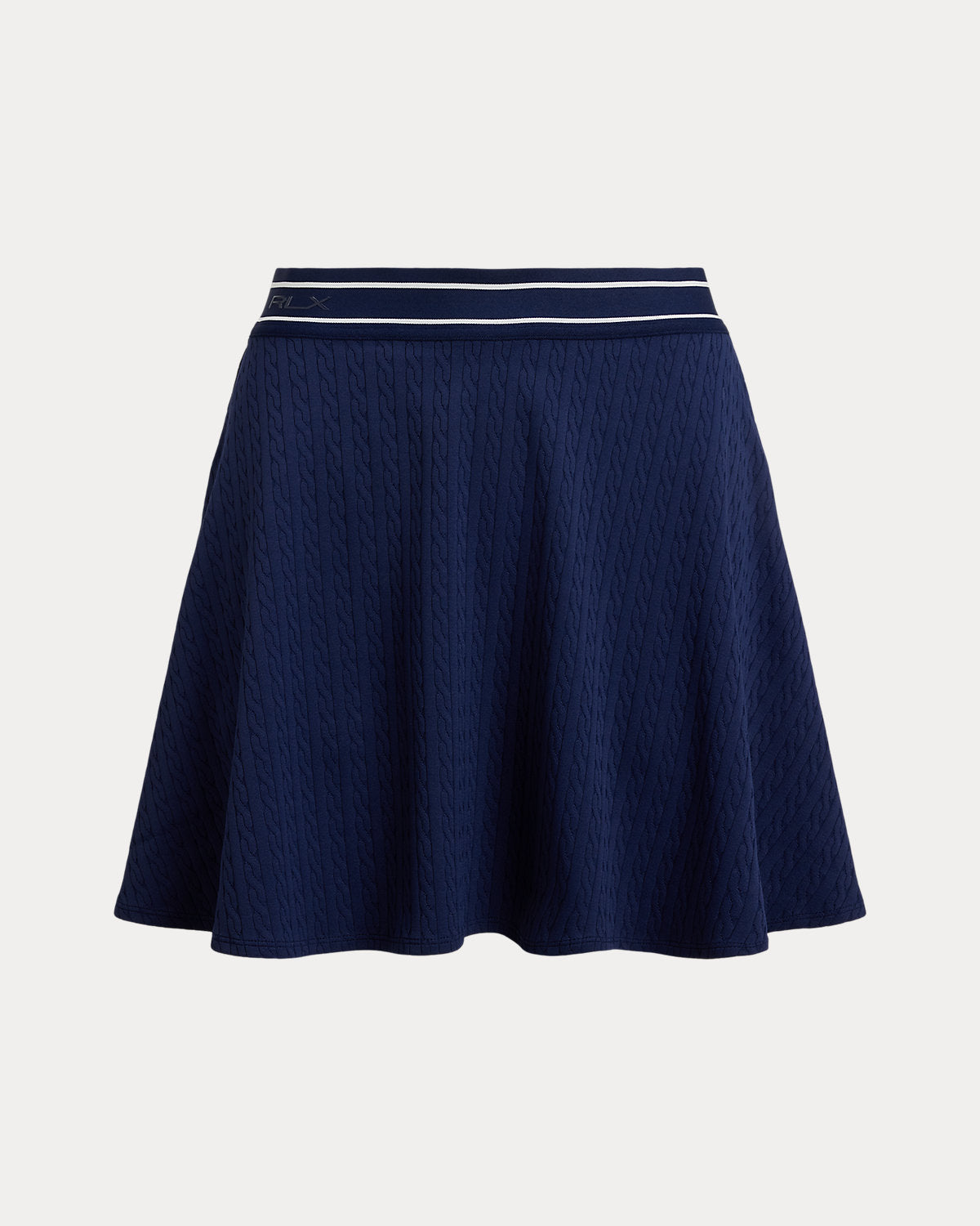 Cable-Motif A-Line Skort
