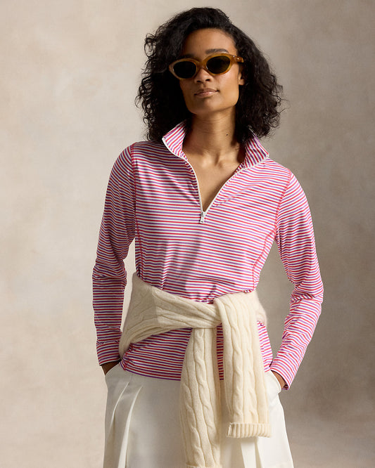 Striped Performance Quarter-Zip