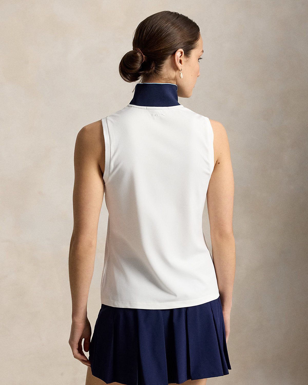 Sleeveless Quarter-Zip Polo Shirt