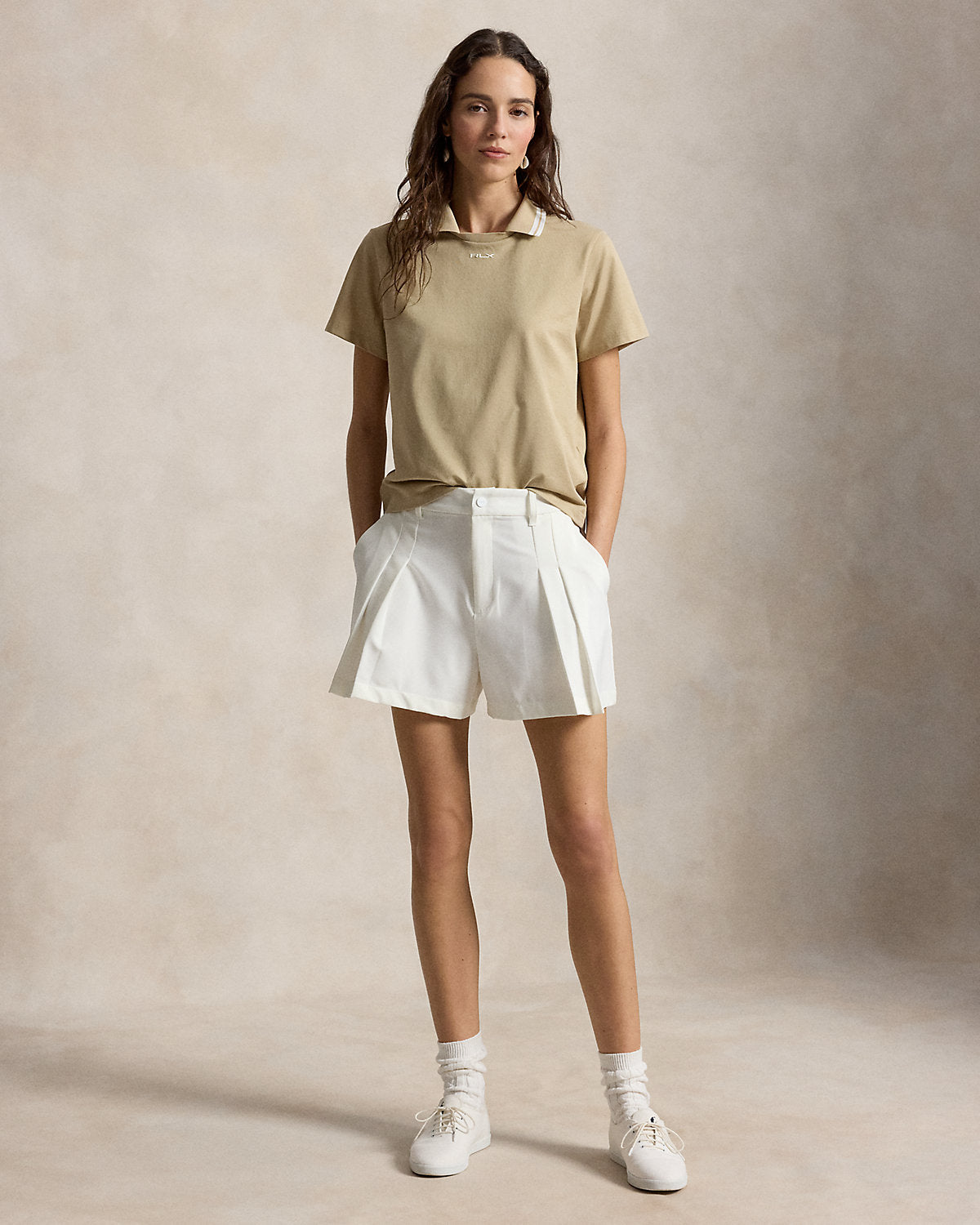 Jersey Layered-Collar Polo Shirt