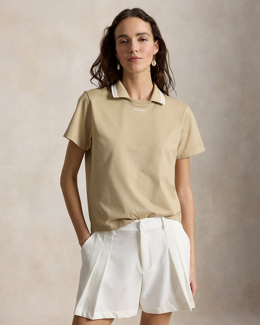 Jersey Layered-Collar Polo Shirt