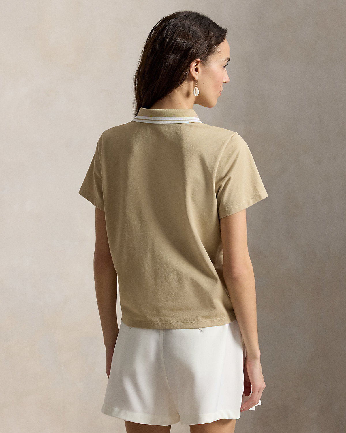 Jersey Layered-Collar Polo Shirt