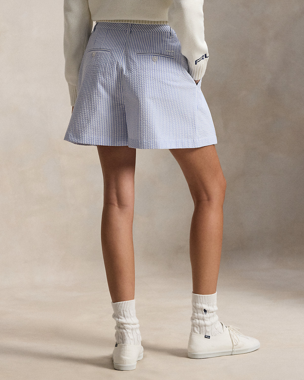 Seersucker Pleated Short