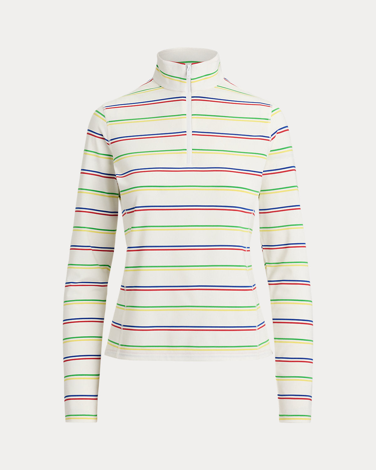 Striped Stretch-Jersey Quarter-Zip
