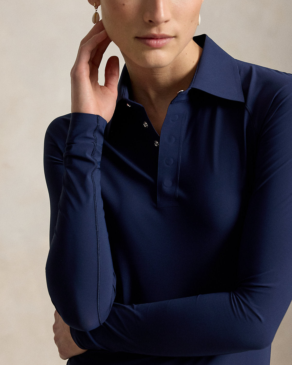 Slim Fit Performance Long-Sleeve Polo