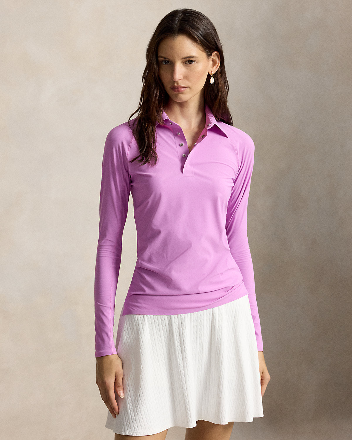 Slim Fit Performance Long-Sleeve Polo