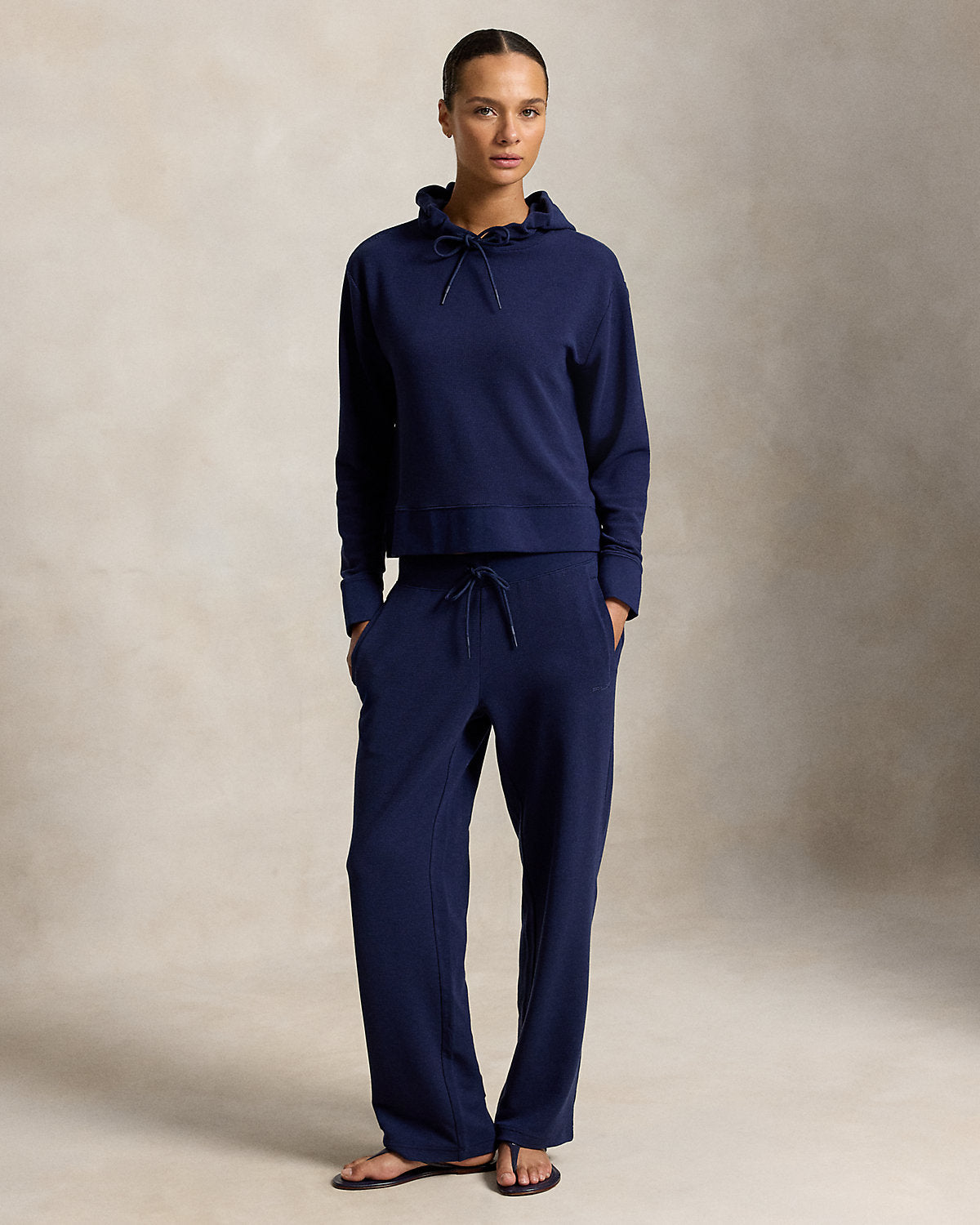 Waffle?Knit Drawstring Pant