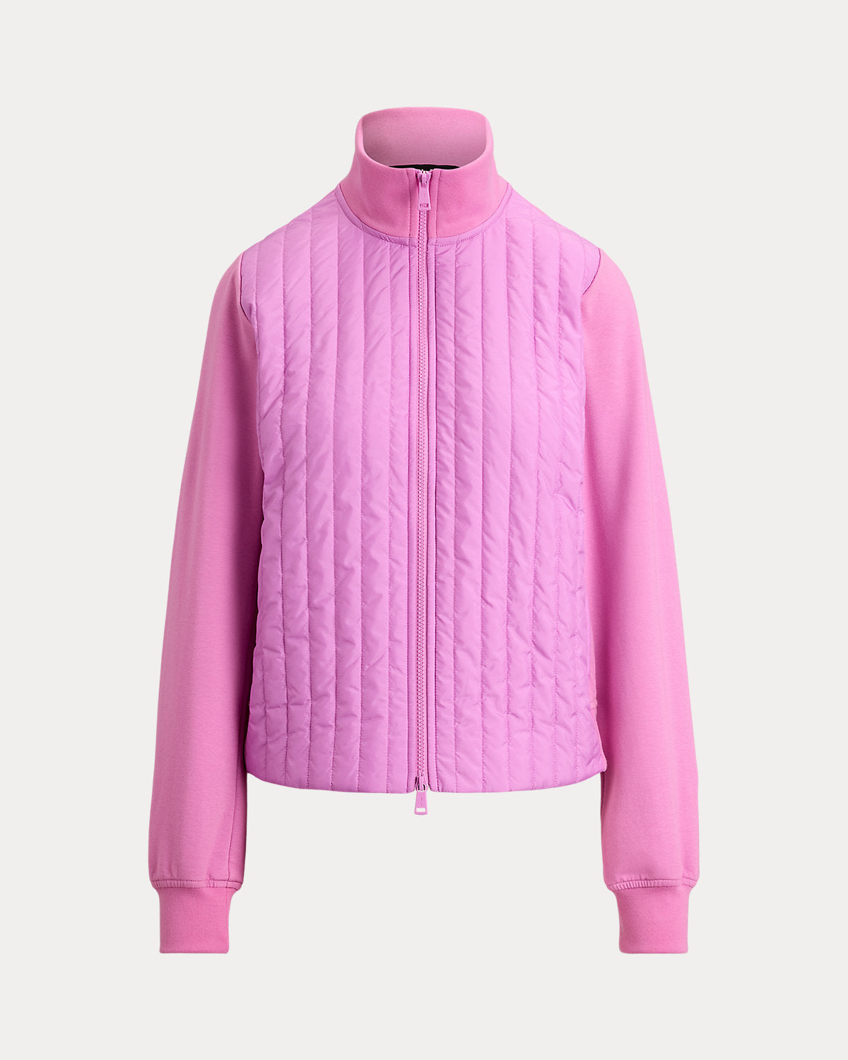 Hybrid Cropped Full-Zip Mockneck