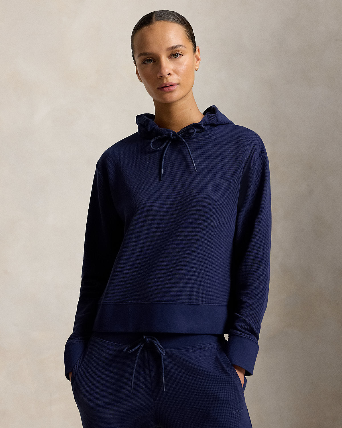 Waffle-Knit Hoodie