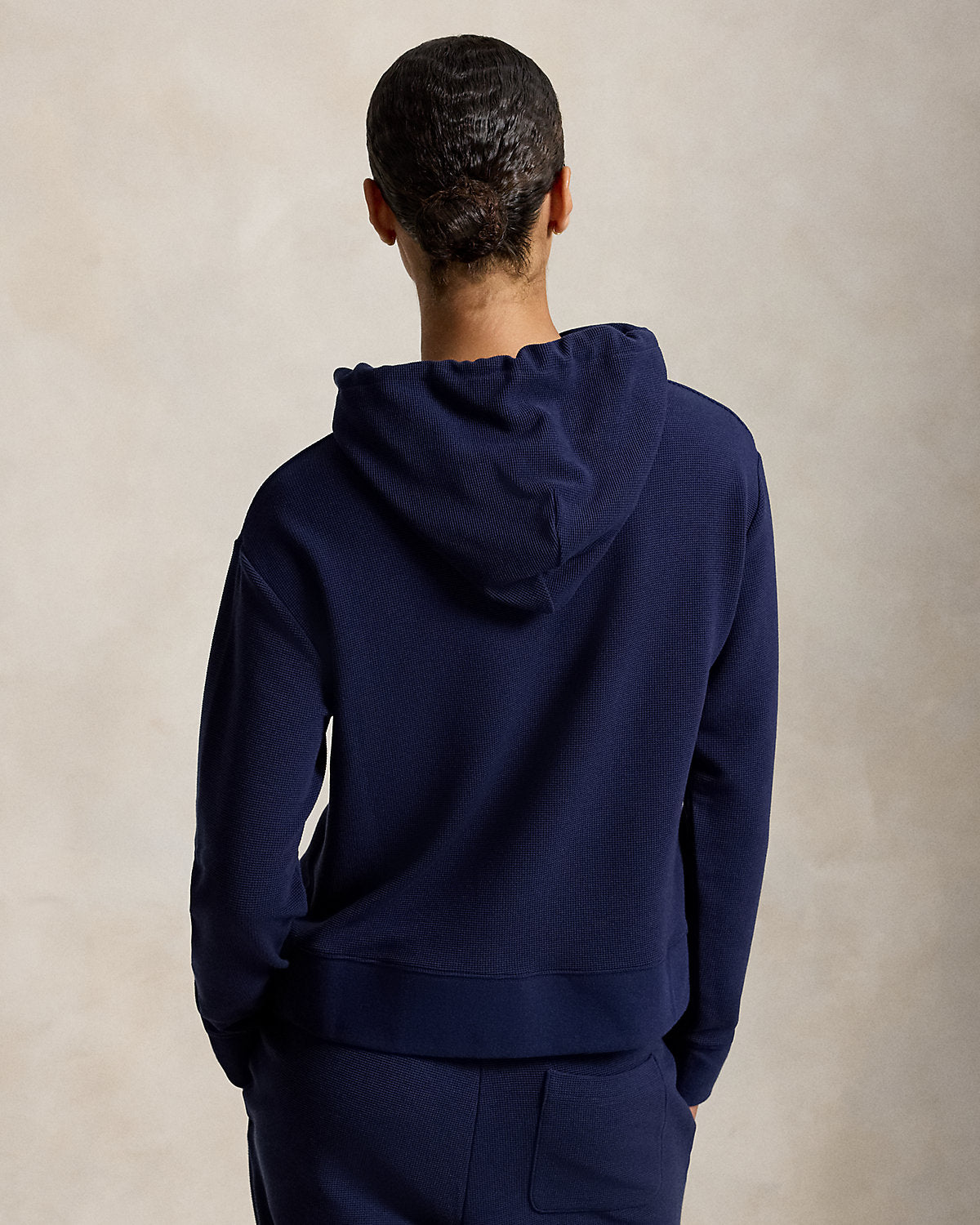 Waffle-Knit Hoodie