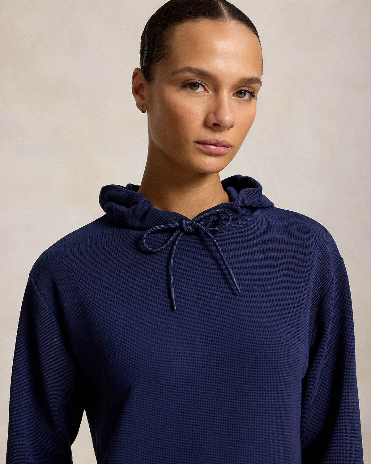 Waffle-Knit Hoodie
