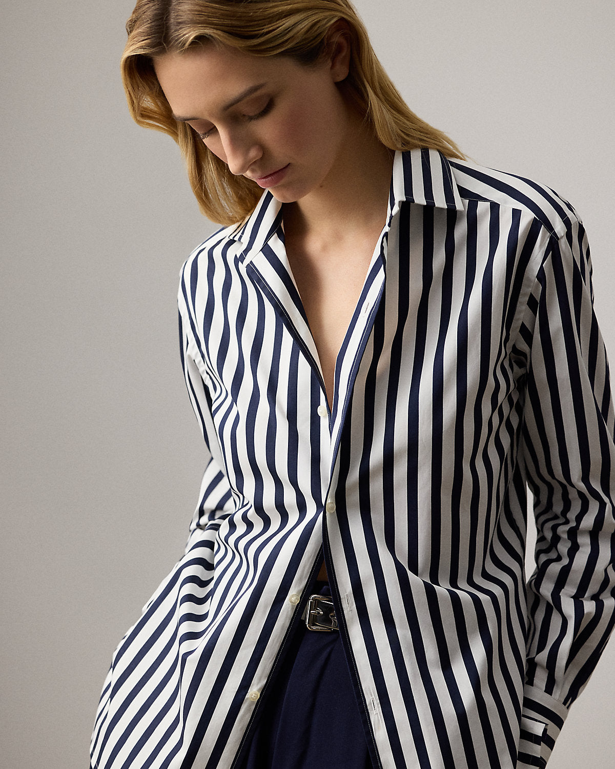Capri Relaxed Fit Striped Cotton Shirt