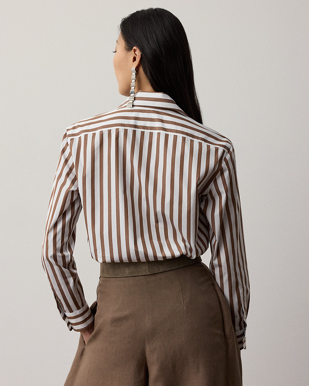 Capri Relaxed Fit Striped Cotton Shirt