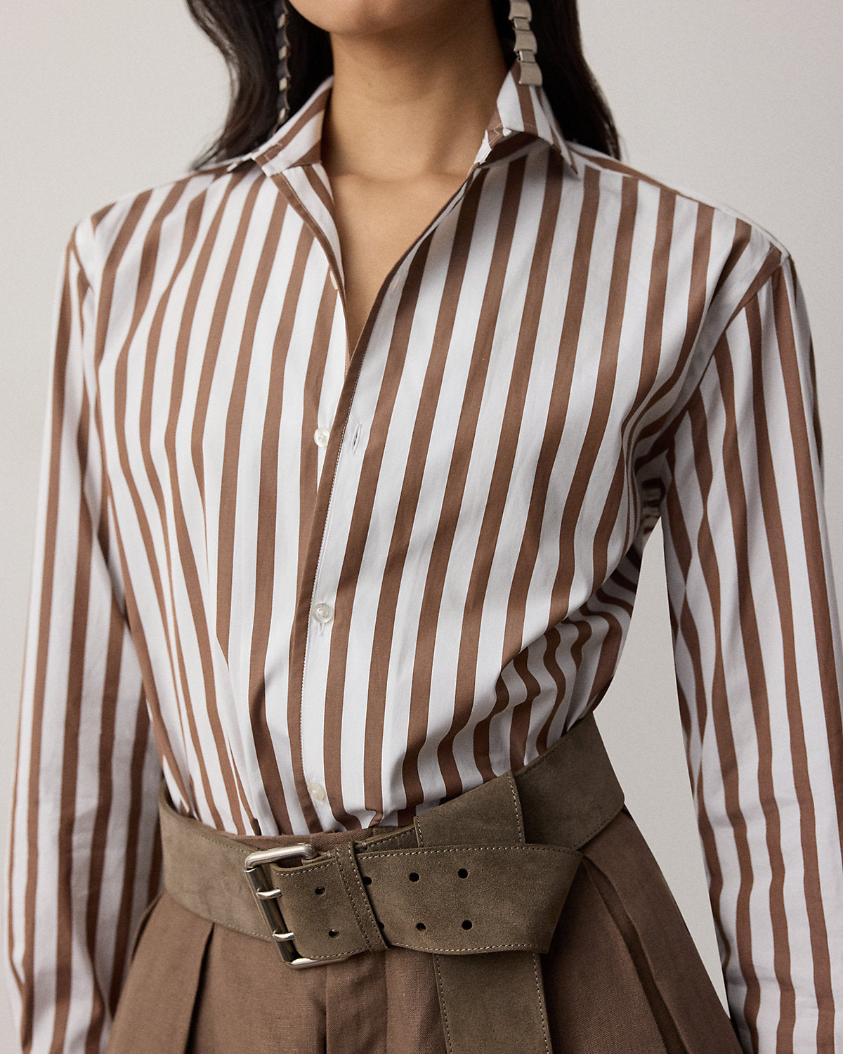 Capri Relaxed Fit Striped Cotton Shirt