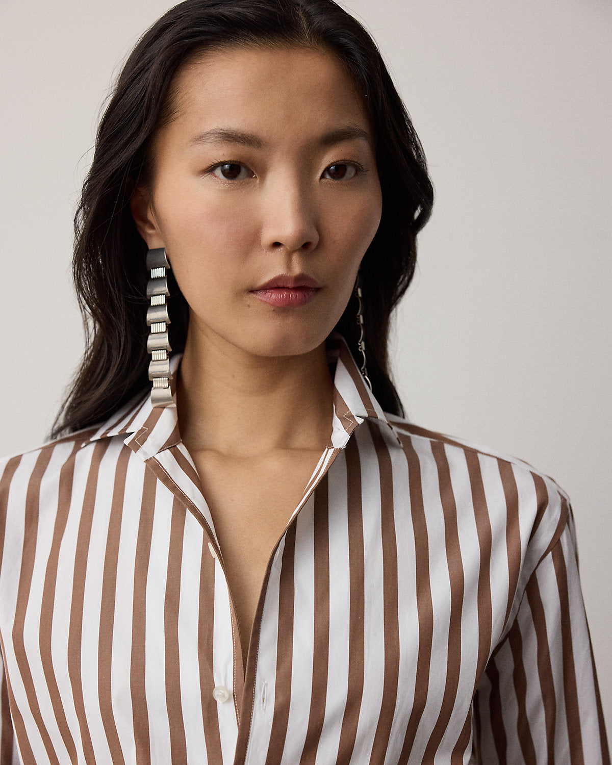 Capri Relaxed Fit Striped Cotton Shirt