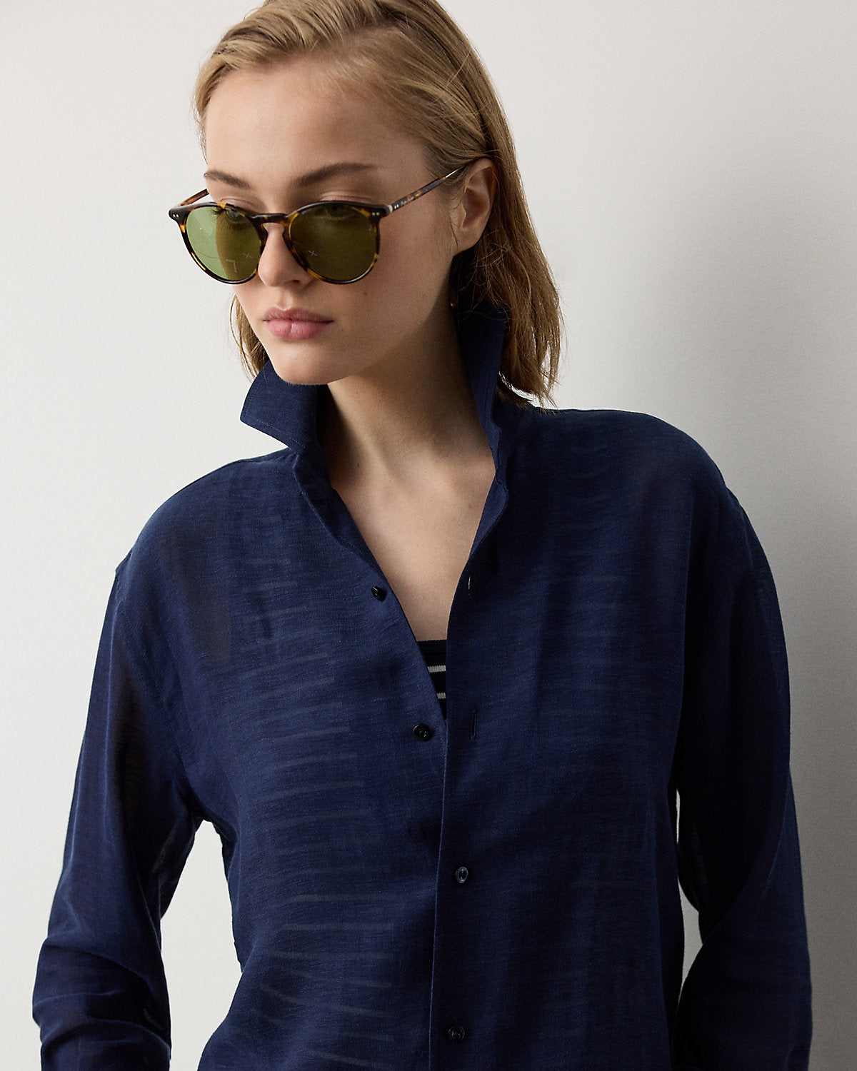 Capri Relaxed Fit Linen Voile Shirt