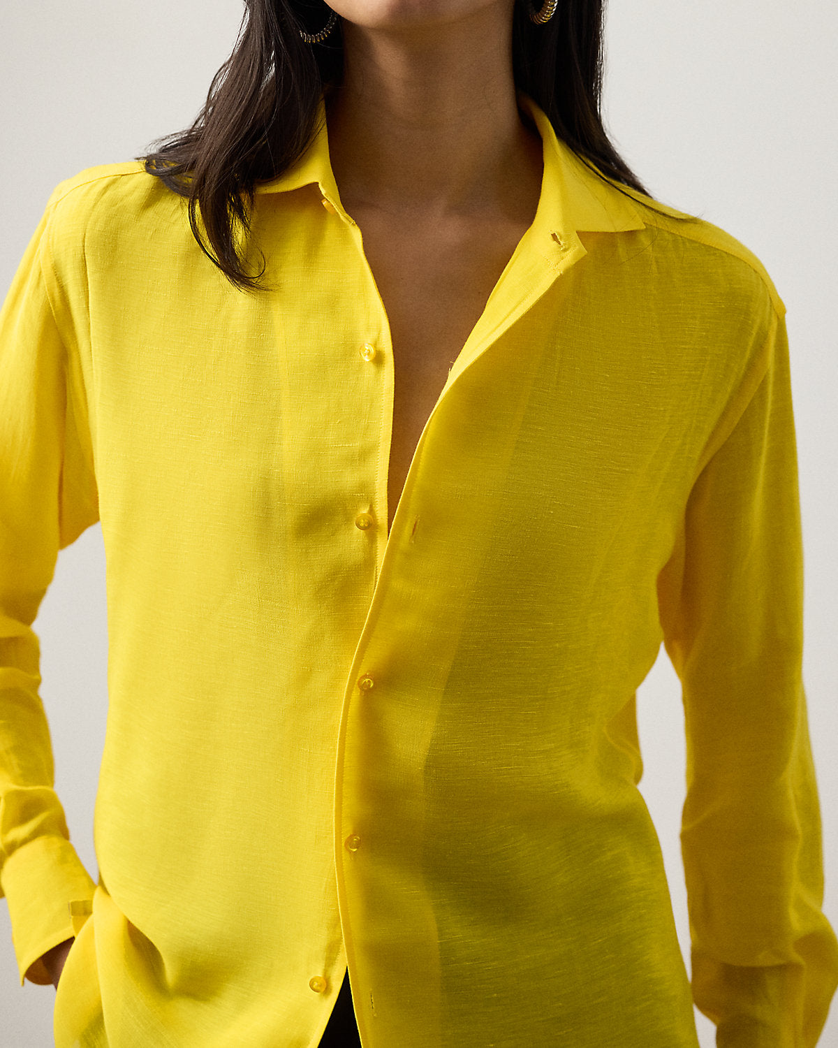 Capri Relaxed Fit Linen Voile Shirt