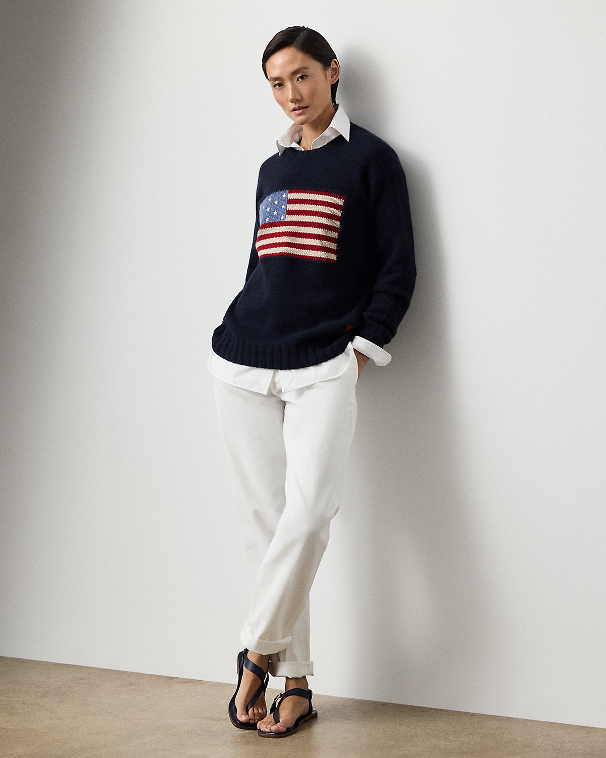 Women's Flag Cashmere Crewneck Sweater