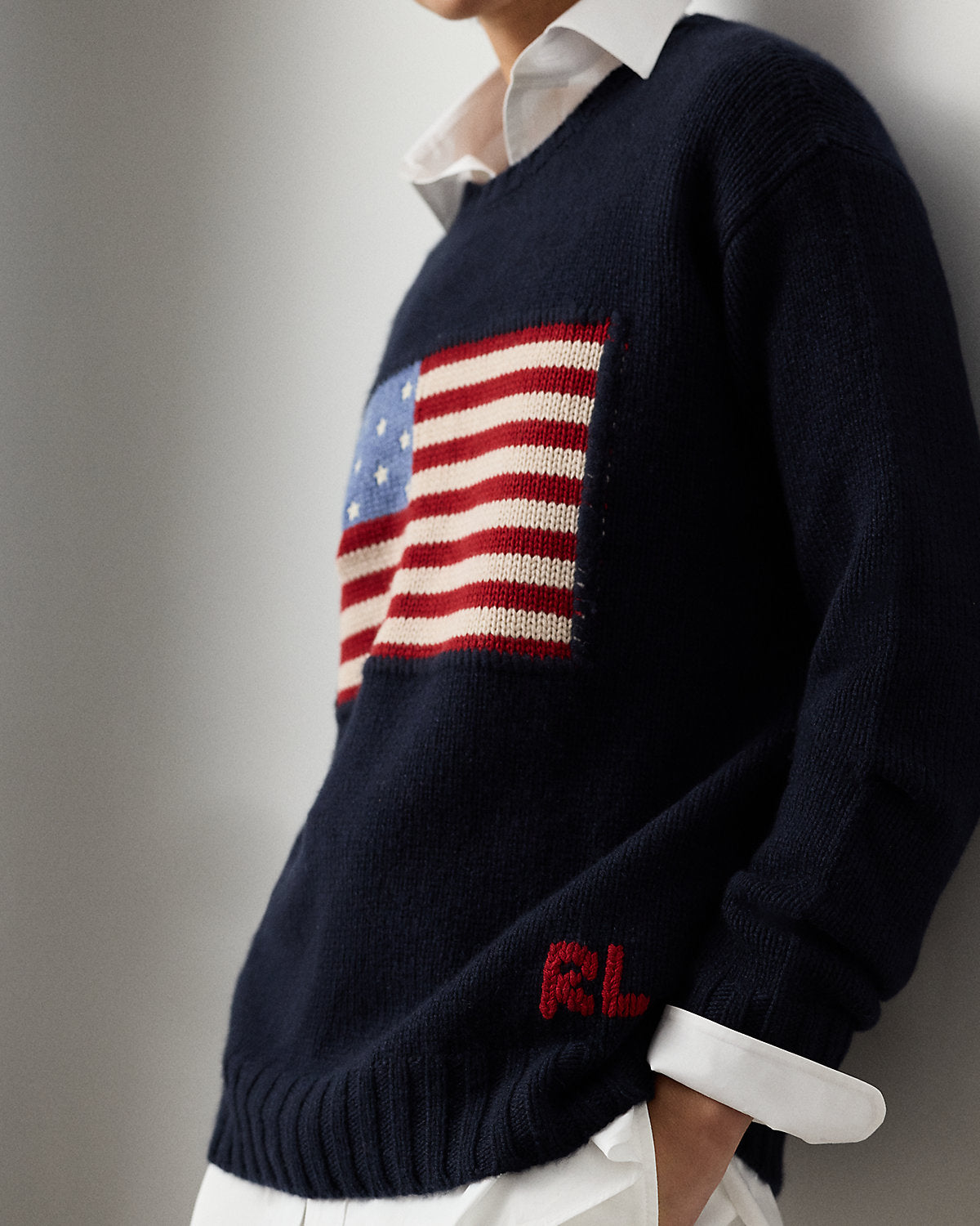 Women's Flag Cashmere Crewneck Sweater