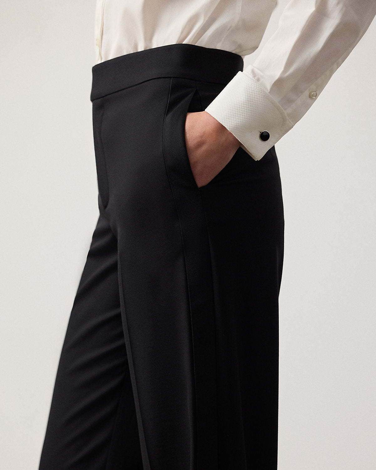 Barnet Wool Barathea Tuxedo Pant