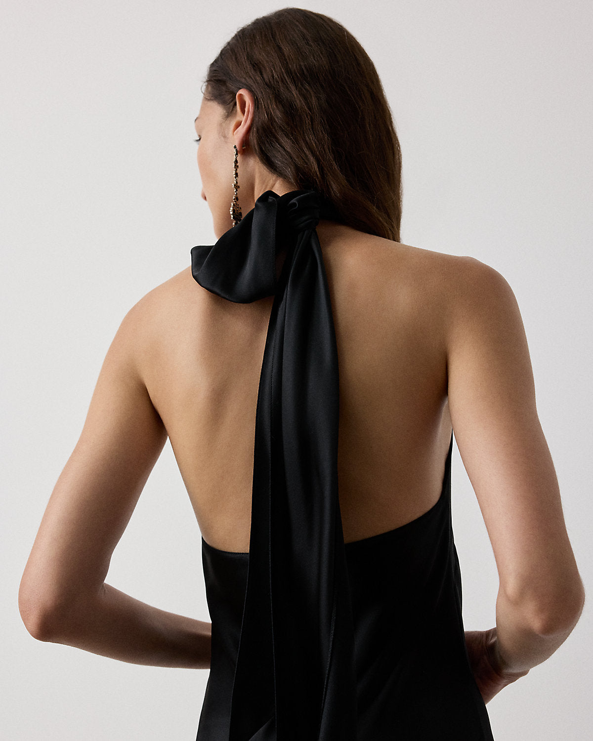 Chilton Stretch Satin Evening Dress