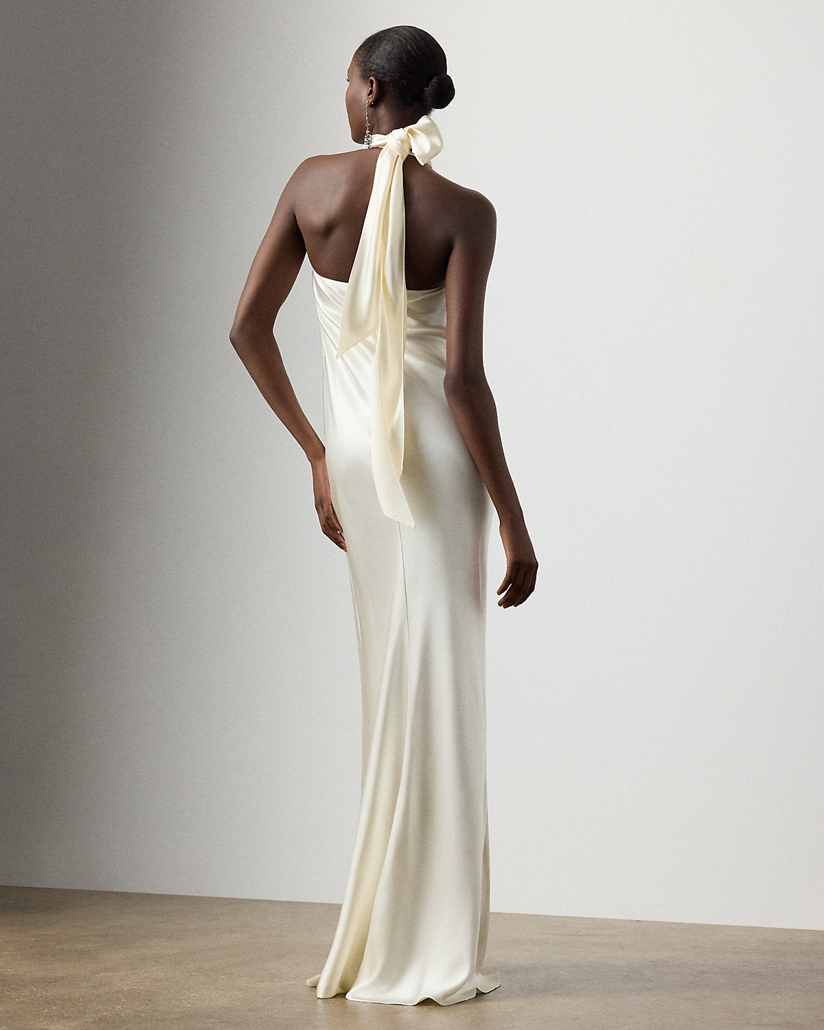 Chilton Stretch Satin Evening Dress