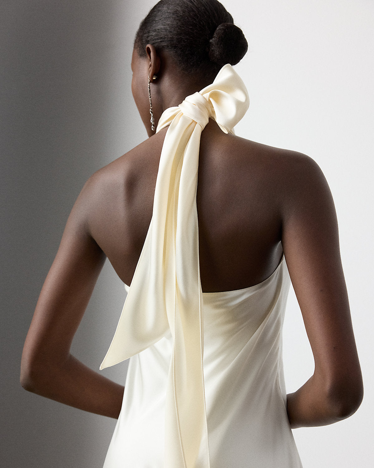 Chilton Stretch Satin Evening Dress