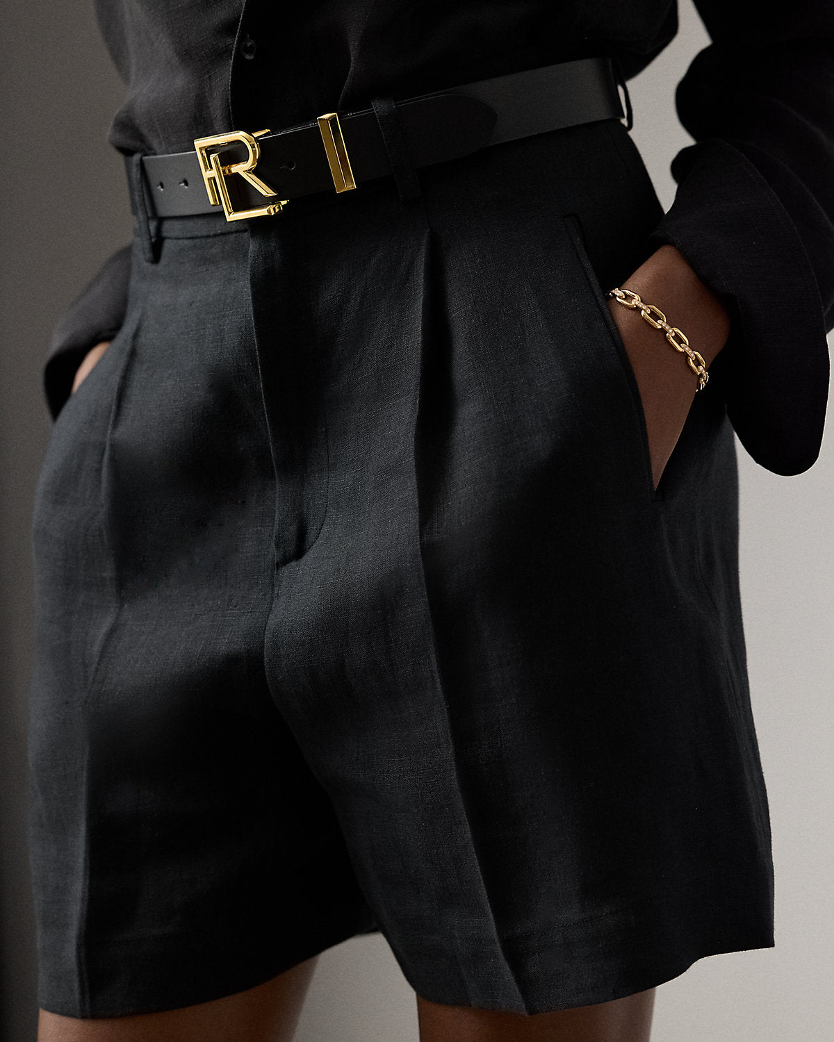Tracy Pleated Linen Short