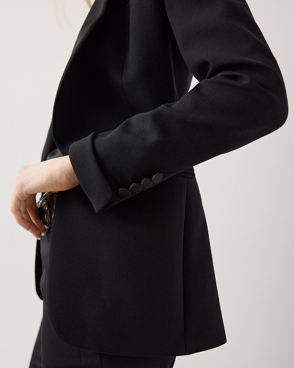 Sawyer Wool Crepe Tuxedo Jacket