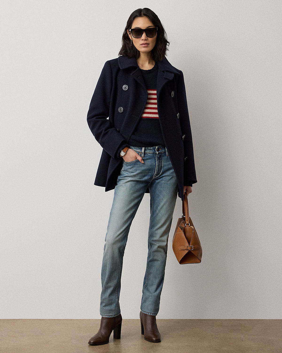 Logan Double-Faced Wool-Cashmere Peacoat
