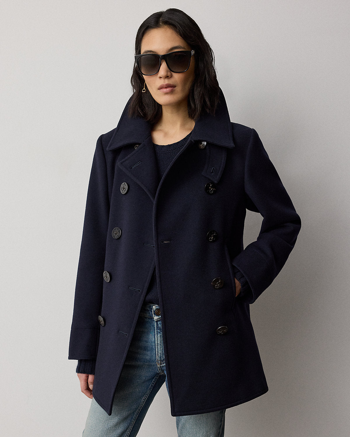Logan Double-Faced Wool-Cashmere Peacoat