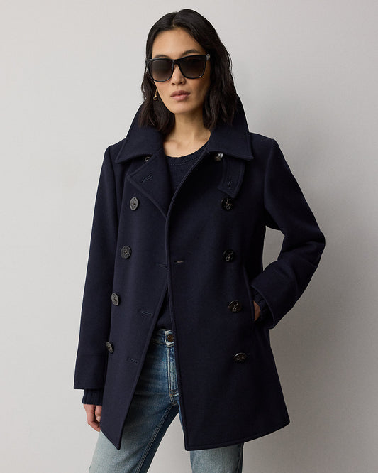 Logan Double-Faced Wool-Cashmere Peacoat