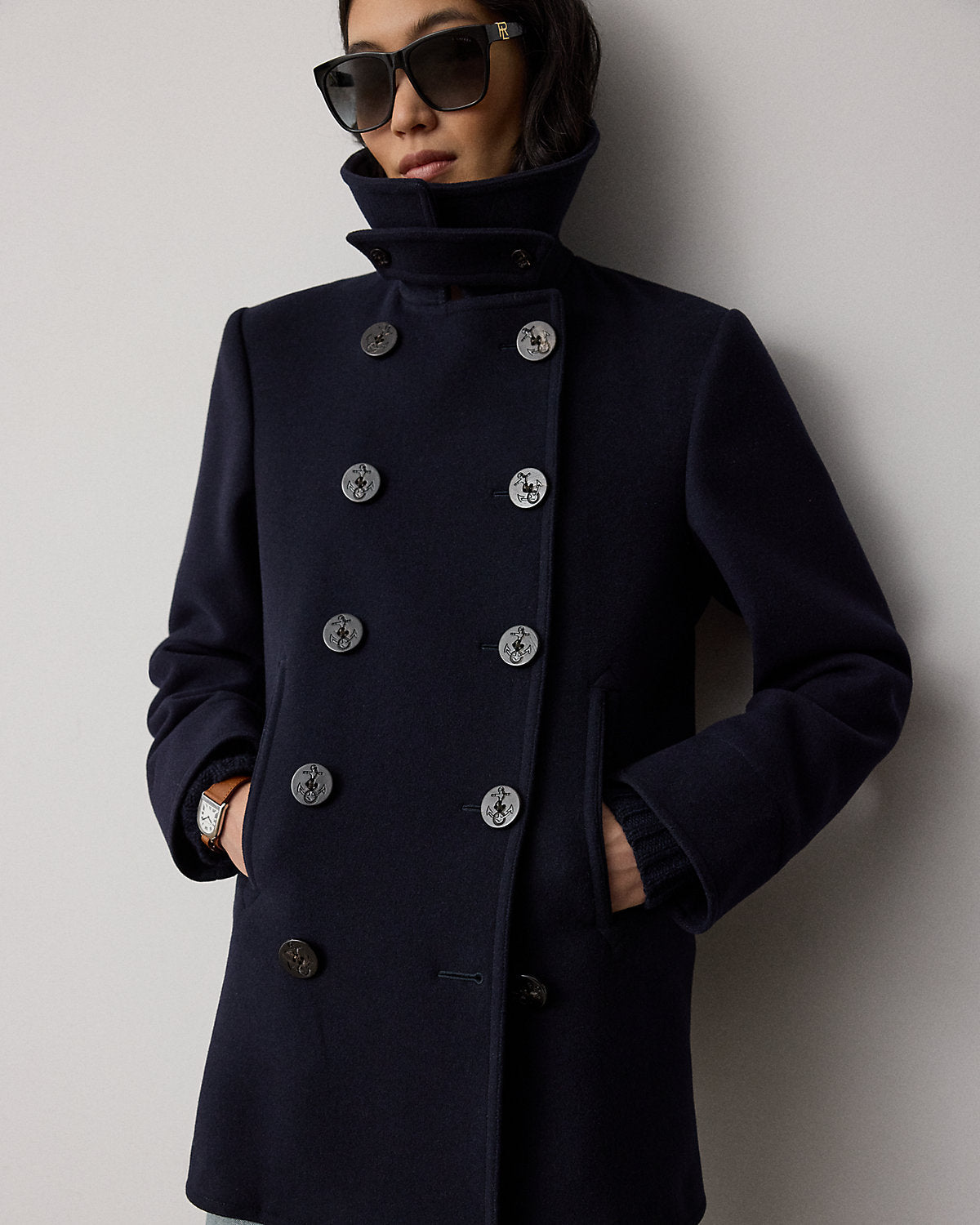 Logan Double-Faced Wool-Cashmere Peacoat