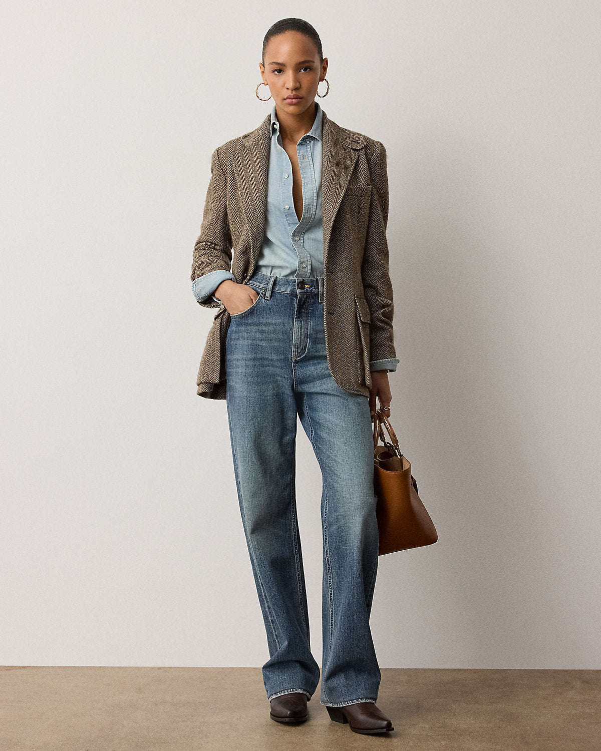 Adrien Relaxed Fit Cotton Denim Shirt