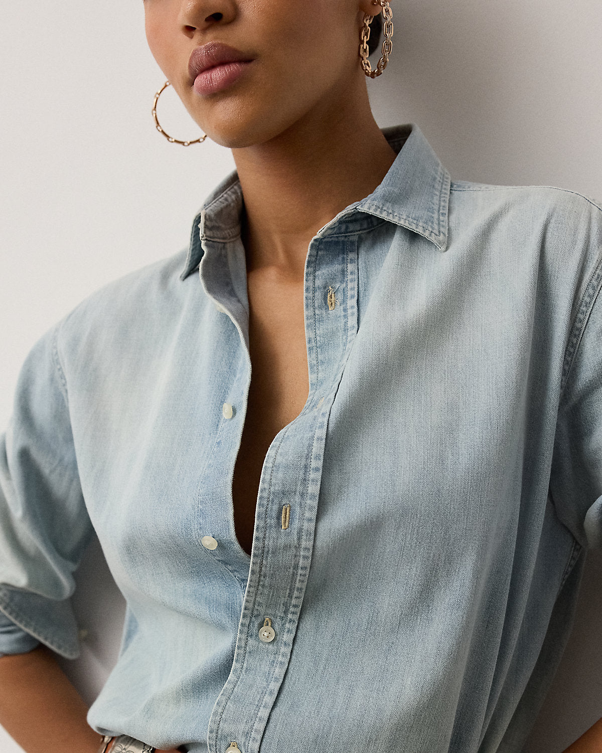 Adrien Relaxed Fit Cotton Denim Shirt